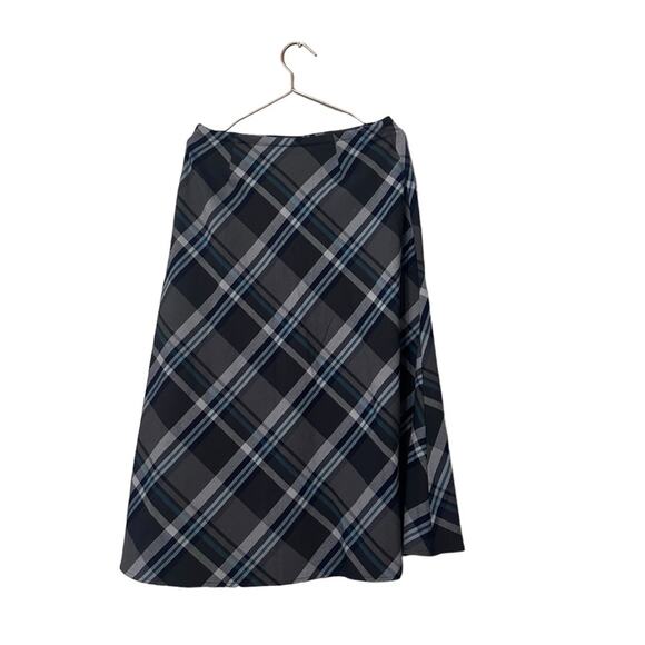 Croft & Barrow Plaid a line midi Skirt size 8 stretch - Picture 2 of 6
